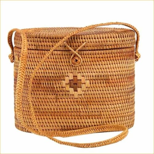 Bolsa de rattan para viagens